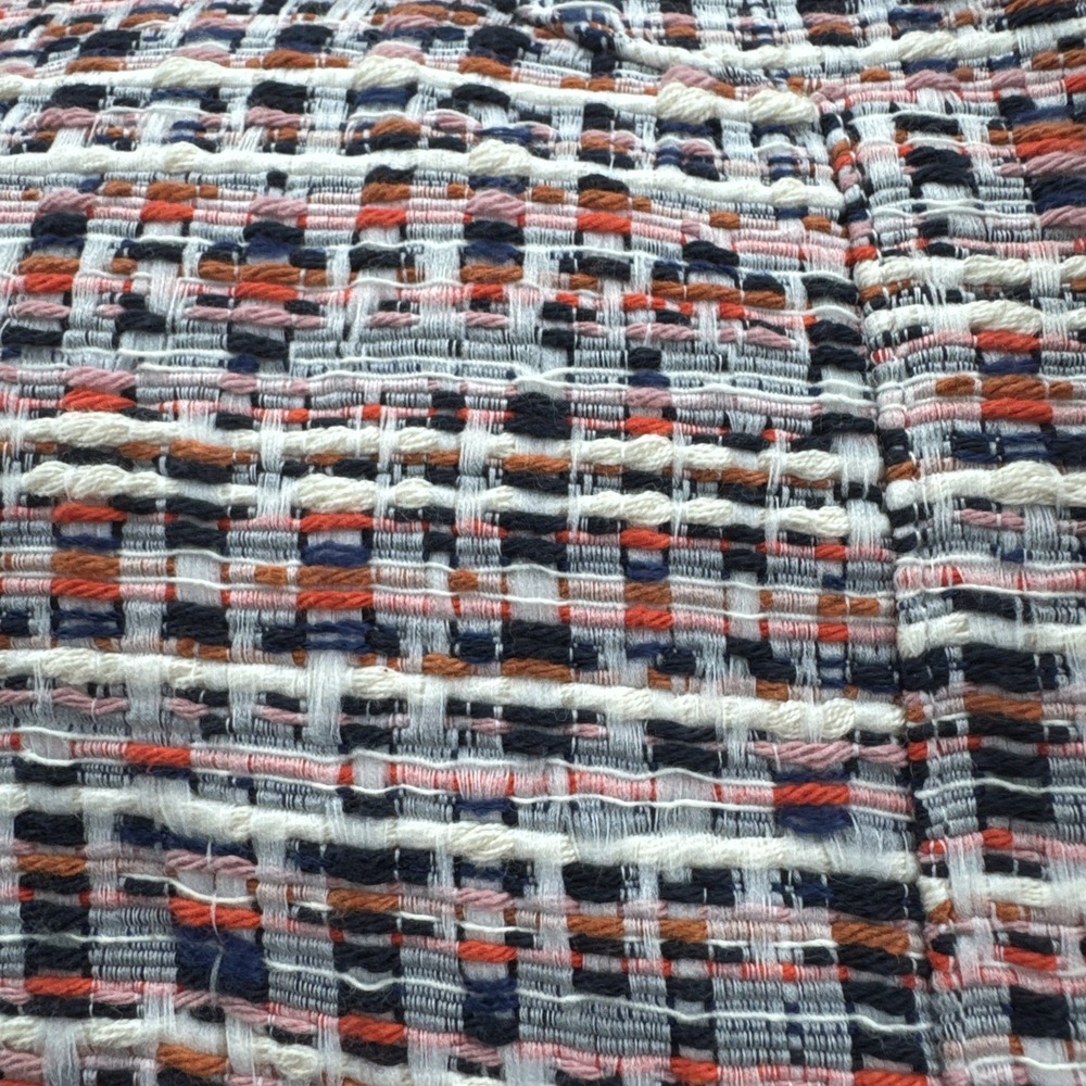 Tuckernuck Tweed Jacket Women's Large Multi Ellsworth Fringe Trim Front‎ Pockets - Picture 5 of 14
